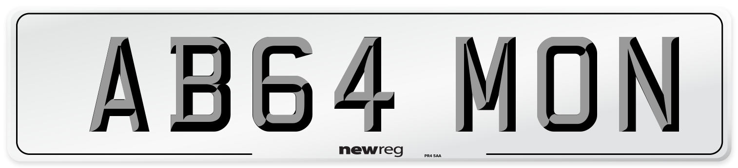 AB64 MON Number Plate from New Reg